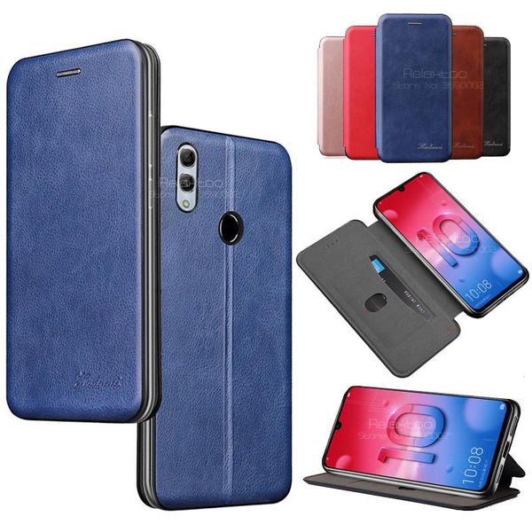 

leather flip case for huawei honor 10 lite light phone book cover on 9x honer 9 20 pro magnetic stand coque fundas cell cases
