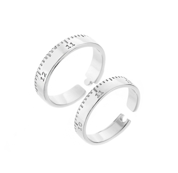 

cluster rings yaximan 925 sterling silver ruler couple original creative texture elegant for female male festival jewelry gift, Golden;silver