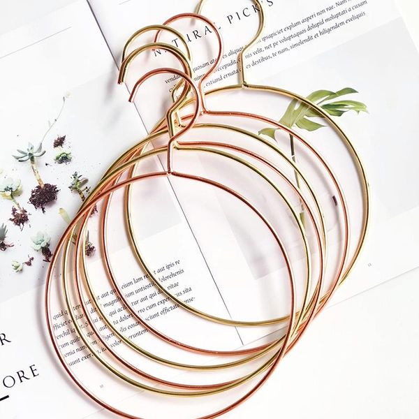 

hangers & racks 5pcs hooks nordic gold ring tie rack simple stainless steel belt creative household silk scarf storage wmxd