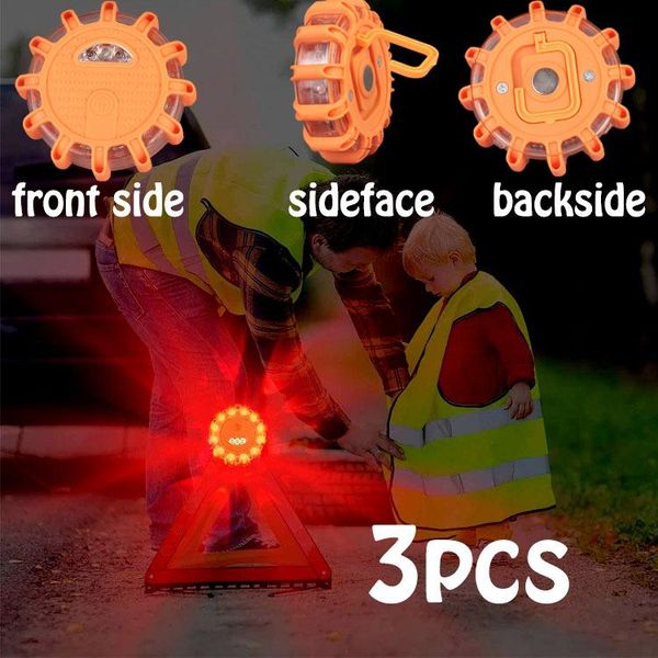 

traffic light 3pcs/set in bag flashing warning emergency magnetic strobe for car