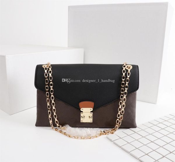 

retro lady letter printing design elements messenger bag fashion hand metal chain suitable for various collocations