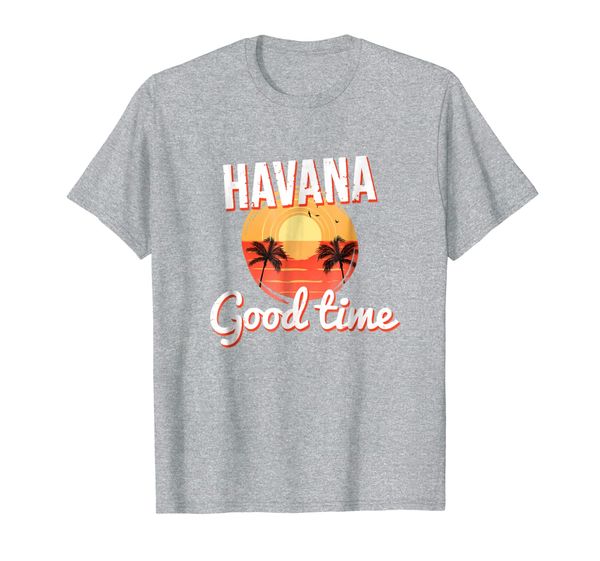 

havana cuba good time t-shirt, White;black
