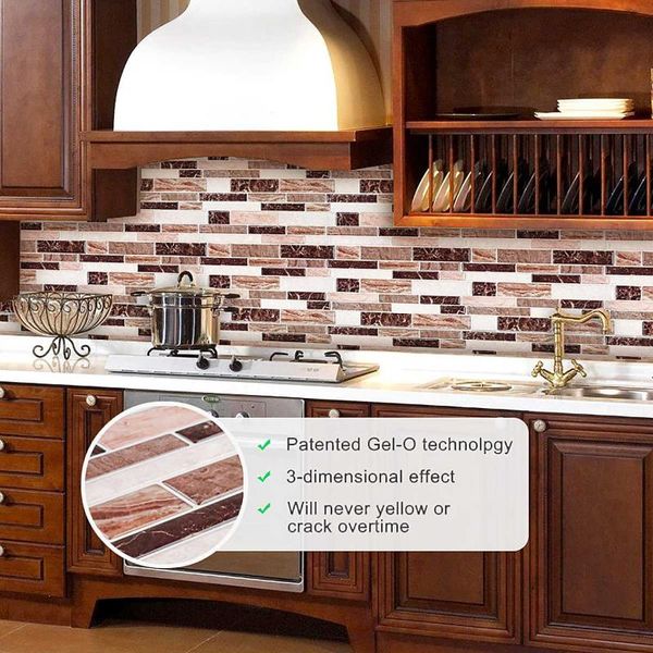 

kitchen stickers self adhesive waterproof oilproof pvc wall brick sticke classic marble pattern protect deskself-adhesive wallpapers