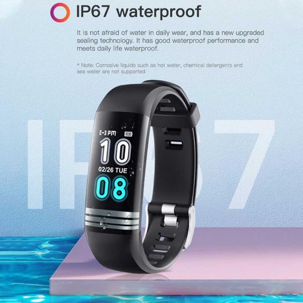 

smart wristbands men women calories fitness tracker waterproof ip67 wristband heart rate bracelet 4.0 call reminder alarm clock