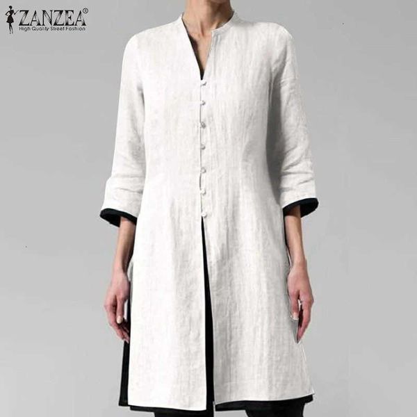 

women's blouses & shirts blouses blouse ladies vintage side fork autumn long sleeve casual solid blusa femininas plus siz t3bu, White