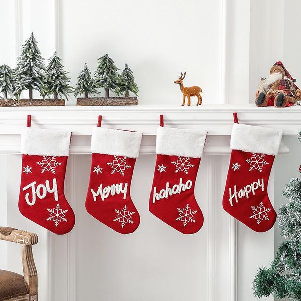 

christmas decorations big stockings santa candy bag xmas ornaments for home pendant tree kids gift socks