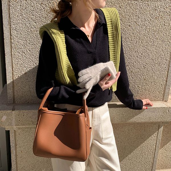 

8 colors 2021 korean style knitted sweaters women turn down collar loose long sleeve warm sweater female jumpers (x1628, White;black