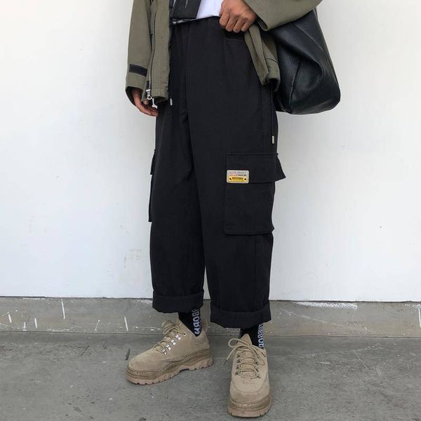 

women's jeans female ankle position pants, soft hip hop style korean-style harajuku, casual pants with solid side pockets, for girls pc, Blue