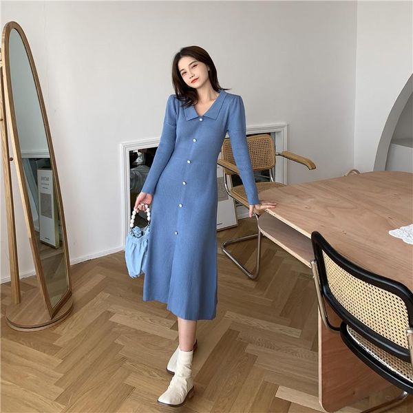

casual dresses women maxi dress long sweater slim slit knit party plus size clothing, Black;gray