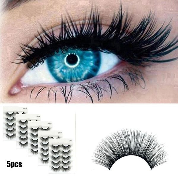 

box 6d luxury eyelashes handmade reusable natural fluffy strip curling thick false lashes makeup l581