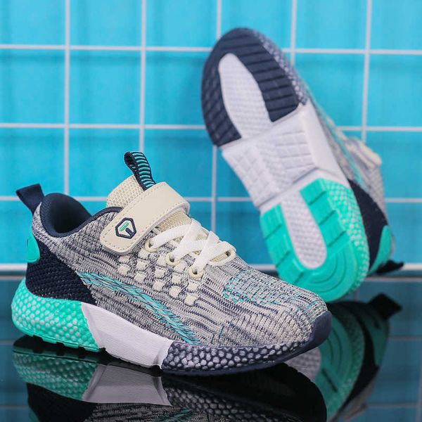

summer 2021 casual children's shoes breathable mesh sports boys' spring and autumn trend, Black