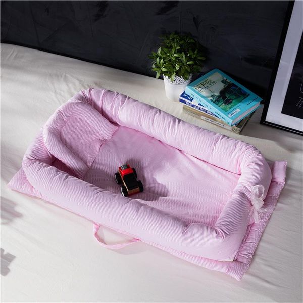 

baby cribs cotton born nest bed portable crib travel multifunctional foldable infant bassinet bumper with pillow cuna de viaje