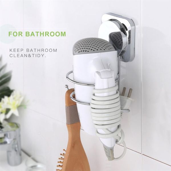 

bathroom shelves wall hair dryer holder curling iron stand styling tools storage organizer rack drop discount selling winter 2021 accesso