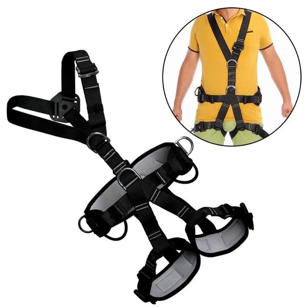 

cords, slings and webbing adjustable full body outdoor rock climbing safety harness belt high-altitude protection mountaineering equipment