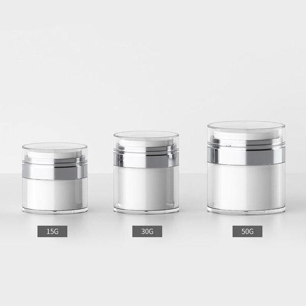 

storage bottles & jars 15g 30g 50g cosmetic jar acrylic cream refillable vacuum bottle press style vials airless container