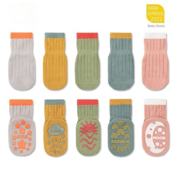

baby socks spring and summer silicone born toddler floor soft bottom children's kids boys girls, Pink;yellow