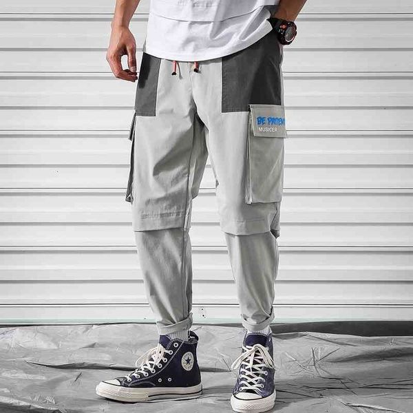 

men's pants men hip hop joggers streetwear fashion cargo pant casual male harem trousers overalls abz475 1qjk, Black