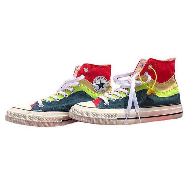 

superstorm high canyon sunset canvas shoes men's color matching graffiti tide 1970s couple board