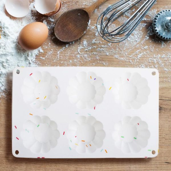 

Cake Mold Silicone Baking Mold Six Hole Baking Mold for DIY Chocolate Dessert Donut Maker Kitchen Bakeware Tools Tortilla Press