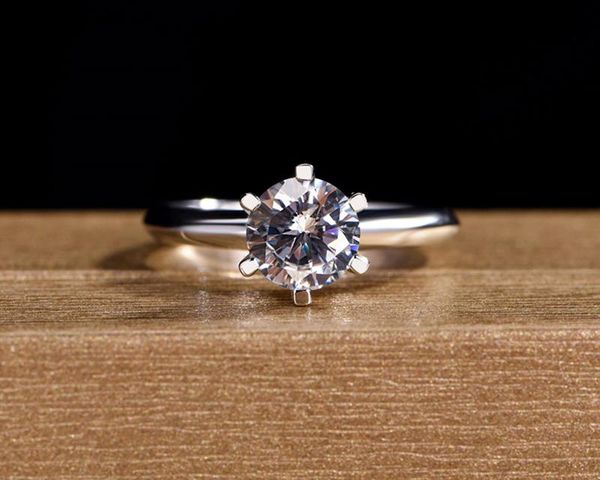 

cluster rings silver 925 pt ring natural zirconia gemstone wedding for women, Golden;silver