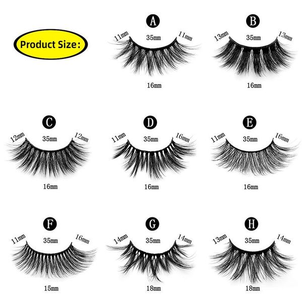 

false eyelashes natural slender 3d eyelash set 16mm18mm25mm color box euro-american long stage makeup