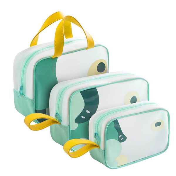 Bolsas de armazenamento Bolsa desenho animado TPU Material Lavagem cosmética Viagem portátil de alta capacidade de alta capacidade Organizador da mesa de máscara à prova d'água