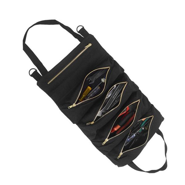 

car organizer storage bag roll multifunctional tool up wrench pouch hanging zipper carrier tote accessories