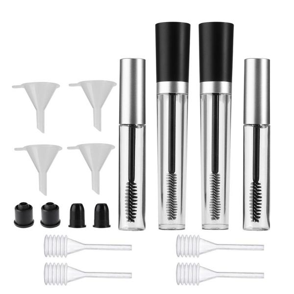 

storage bottles & jars 2pcs 7.5ml empty mascara tube 10ml 4pcs funnels for castor oil dropper