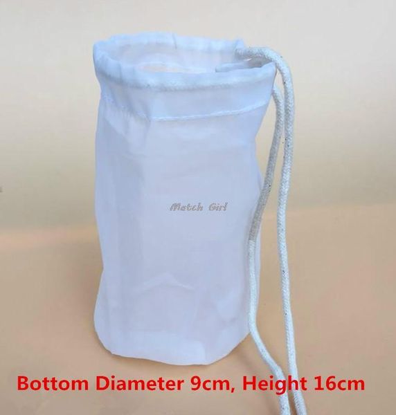 

gift wrap 5pcs/lot- 9cm diameter cylindrical 150/75/48 micron food grade filter bag for tea milk juice wine liquid filtering