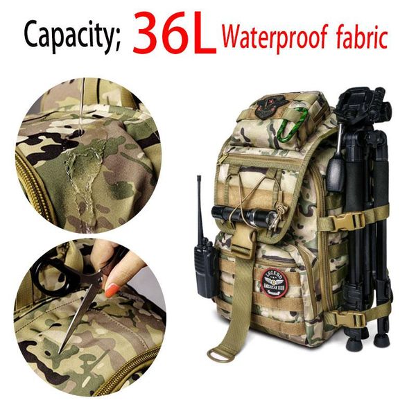 

outdoor bags molle tactical backpack 900d men's military camping fishing hiking waterproof army rucksack sports bag