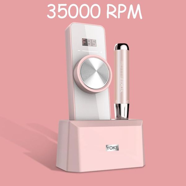 

rechargeable nail drill machine acrylic gel file electric professional brushless polisher art equipment, Silver