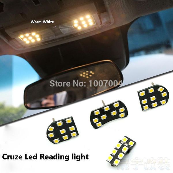 

car headlights 4 colors pcs/lot refiting for cruze led read light/ interior roof lamp/ atmosphere lamp