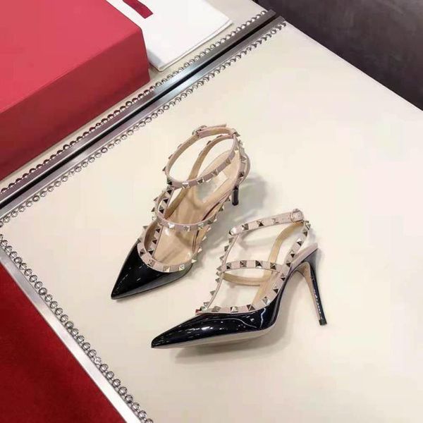 

sandals pointed high heels women's hollow shoes in europe and america summer 2021 with sandals, stilettos willow nails, Black