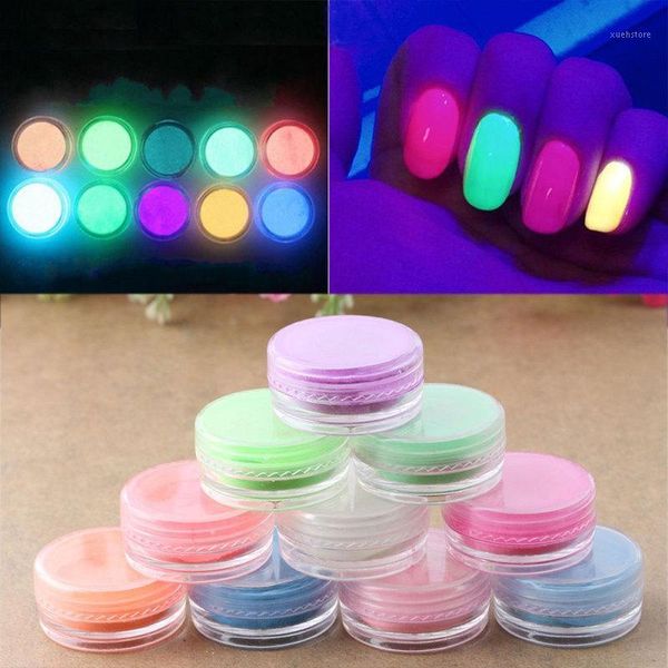 

colors holographic glitter neon phosphor powder nail glitters dust luminous pigment fluorescent glow dark1, Silver;gold