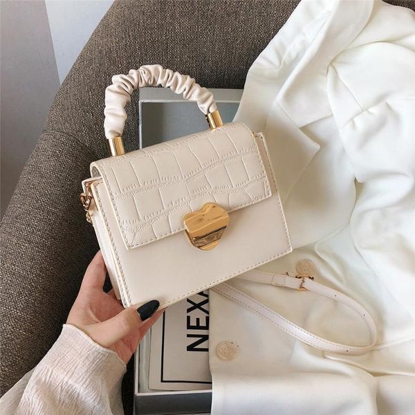 

stone pattern solid pu leather crossbody bags designer for women 2021 summer shoulder luxury handbags and purses mini tote sac