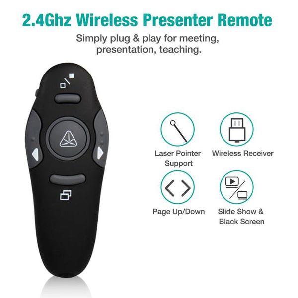 

remote controlers 2.4ghz usb wireless red laser presenter pointers pen control rf ppt powerpoint presentation