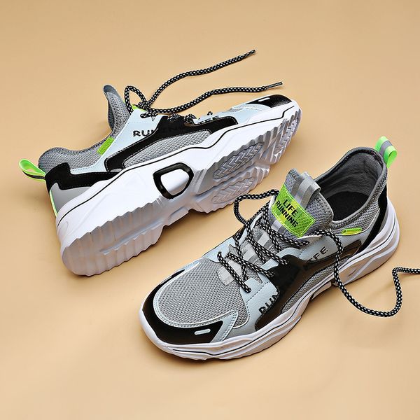 

men's shoe sports men lightweight breathable casual white black light blue shoes trendy youth running sneakers item nine