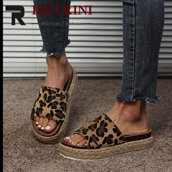 

vintage women shoes slip on open toe platform flat slipper leopard outdoor casual comfy summer slippers, Black