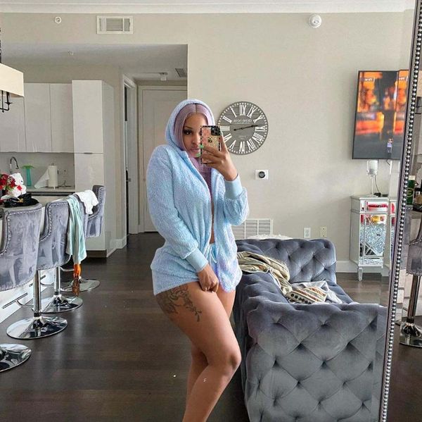 

women's tracksuits 2021 winter fashion home wear comfortable double-sided fleece sports plain color casual shorts two-piece set, Gray