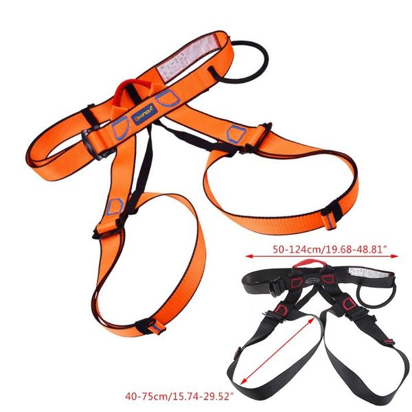 

waist support n0ha harness seat belts sitting safety outdoor rock climbing rappelling tool with bag, Black;gray