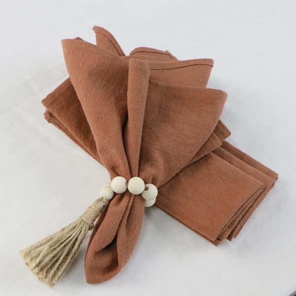 

linen napkins with 4pcs napkin ring,weddings classic style kitchen tableware dinner towel,soft & durable decor cloth table