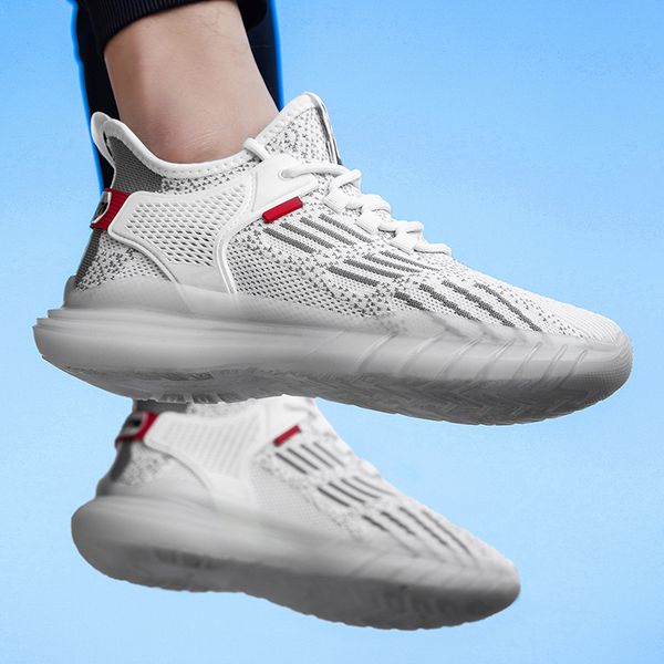

2021 arrival men womens sports running shoes knit breathable runners white outdoor tennis sneakers eur 39-44 wy13-g01