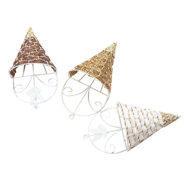 

creative design home art flower pots wall hanging green plant conical shape planter pot holder ornament planters &