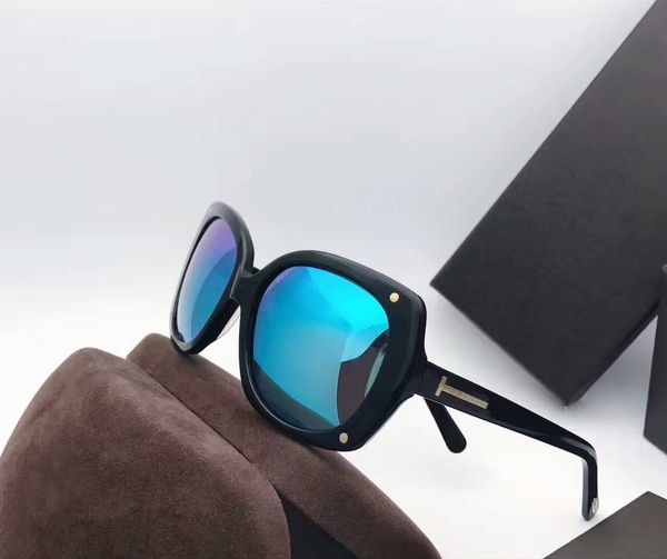 

new sunglasses ft0579 sunglass gafas de sol sunglass ways ellipse box sunglasses men women sun glasses color film oculos brand1, White;black