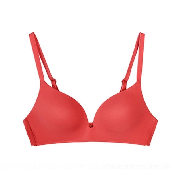 

0rf one piece underwear no steel ring bra seamless thin women's gathering women's underwear bra, Red;black