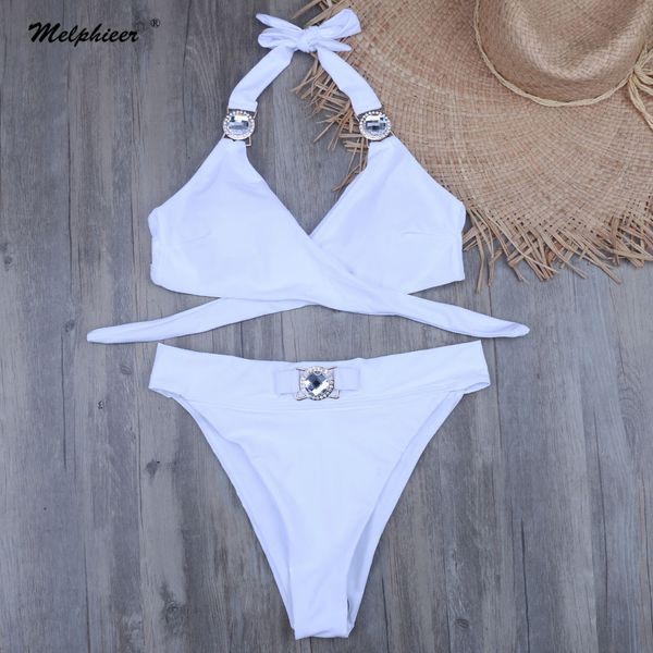 

white swimsuit crystal bikini womens swimming suit ladies jewelry swimwear rhinestone biquini maillot de bain beachby air