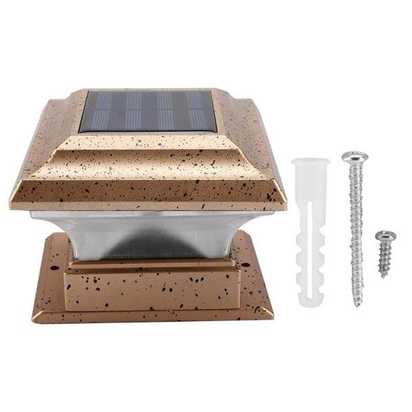 

solar powered garden security outdoor waterproof home post deck light lawn lamps