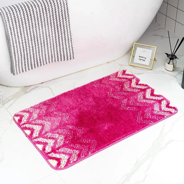 

bath mats gradient color bathroom mat thickened flocking carpet toilet for floor sizes rugs doormat 2 antiskid