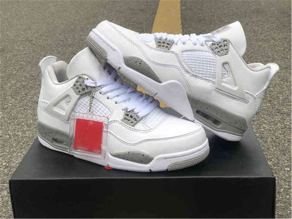 

c080520 2022 authentic 4 white oreo man athletic shoes tech grey black fire red ct8527-100 retro sports sneakers with box