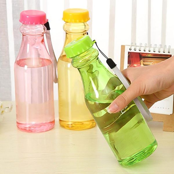 

water bottles urijk 550ml candy colors portable bottle for travel camping running unbreakable frosted leak-proof plastic kettle cup